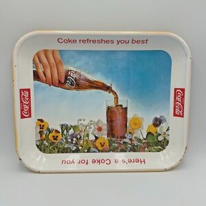Vintage 1960's Coca Cola Coke Refreshes You Best Heres a Coke For You Pansy Tray